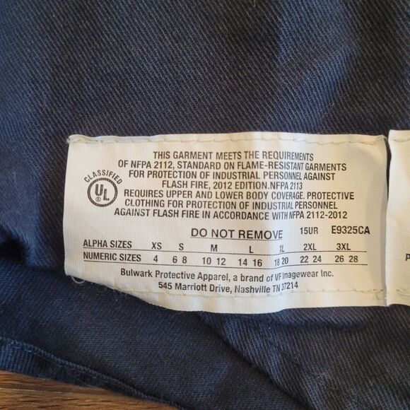 Bulwark FR Excel Womens S Reg Black Long Sleeve Button Shirt Pockets SLU3NVB - Picture 7 of 13